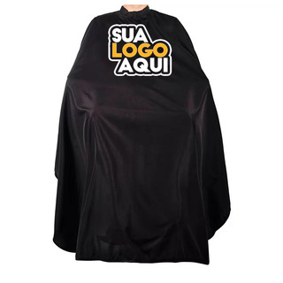 Capa de Corte Cabeleireiro Barbeiro Preta Personalizada Com Sua Logo 150x150