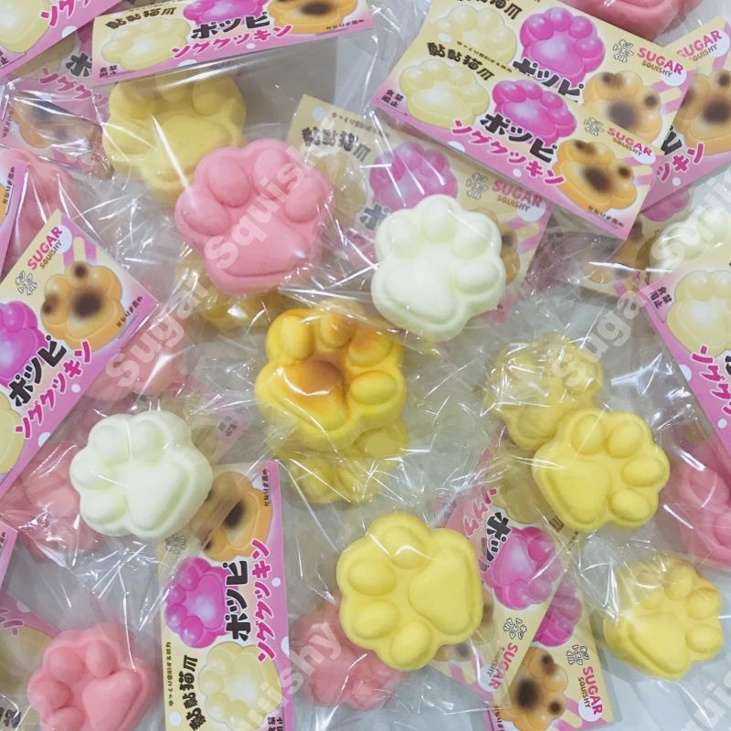 Sugar Squishy ของเล่นบีบสกุชชี่ รูปกรงเล็บแมว 4 สี (ขนาด L/S)