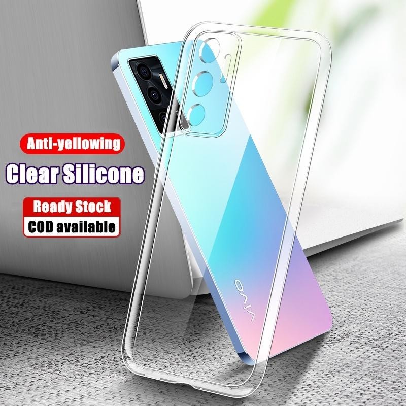 เคสซิลิโคนนิ่ม แบบใส กันกระแทก สําหรับ Vivo V23e V2116 V2126