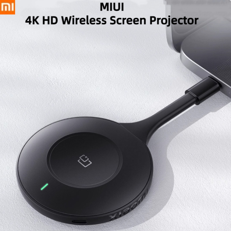 Miui โปรเจคเตอร์เชื่อมต่อหน้าจอ HD ไร้สาย 4K HD แบบพกพา สําหรับแล็ปท็อป โทรศัพท์มือถือ ทีวี