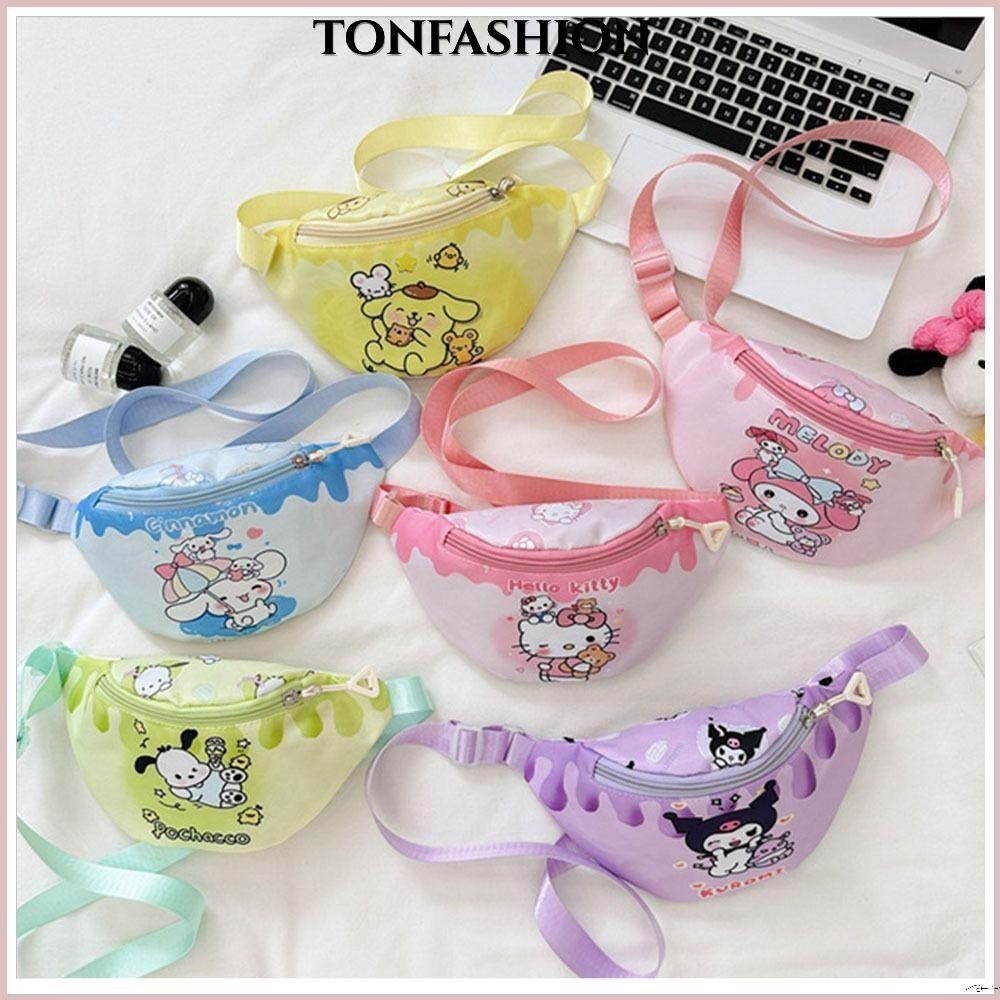 Tonfashion กระเป๋าคาดอก ลายการ์ตูนคุโรมิ แฟชั่น สําหรับเด็กผู้หญิง