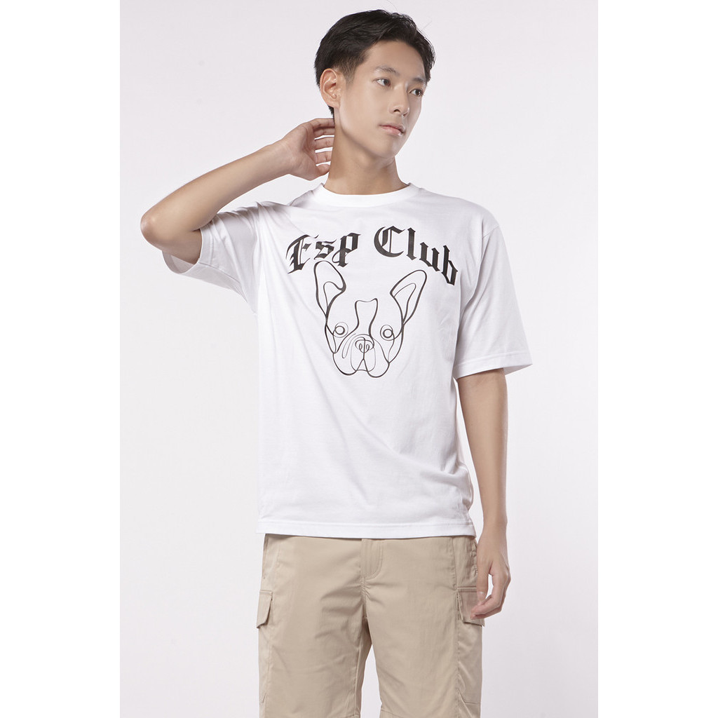 ESP เสื้อทีเชิ้ตเฟรนช์ชี่นีโอพังก์ ผู้ชาย สีขาว | Neo Punk Frenchie Tee Shirt | 03877