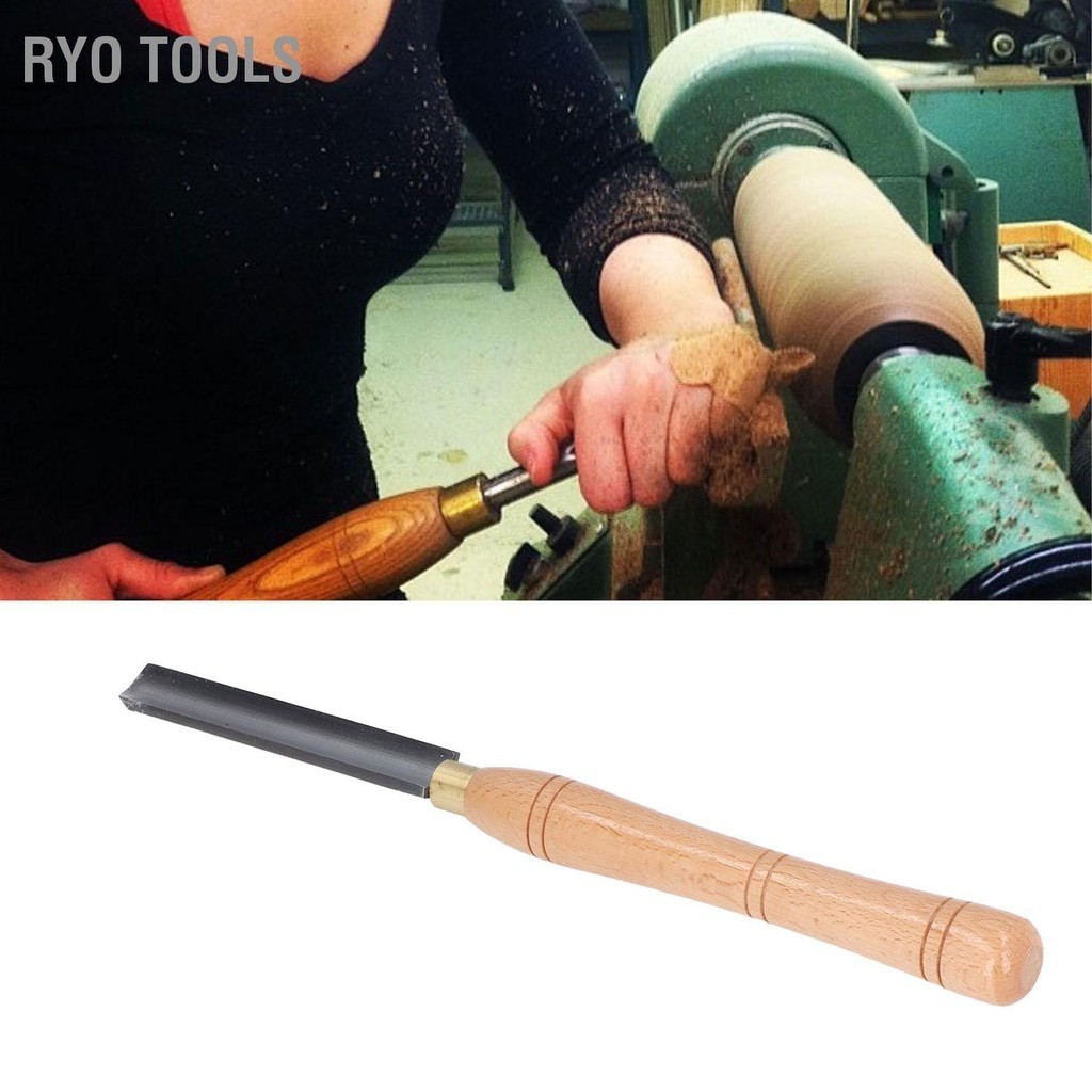 Ryo Tools เครื่องกลึงไม้เครื่องมือสิ่วหยาบ Beech Handle HSS แทรกสำหรับ DIY Arc ภายในขนาดใหญ่ประเภท C