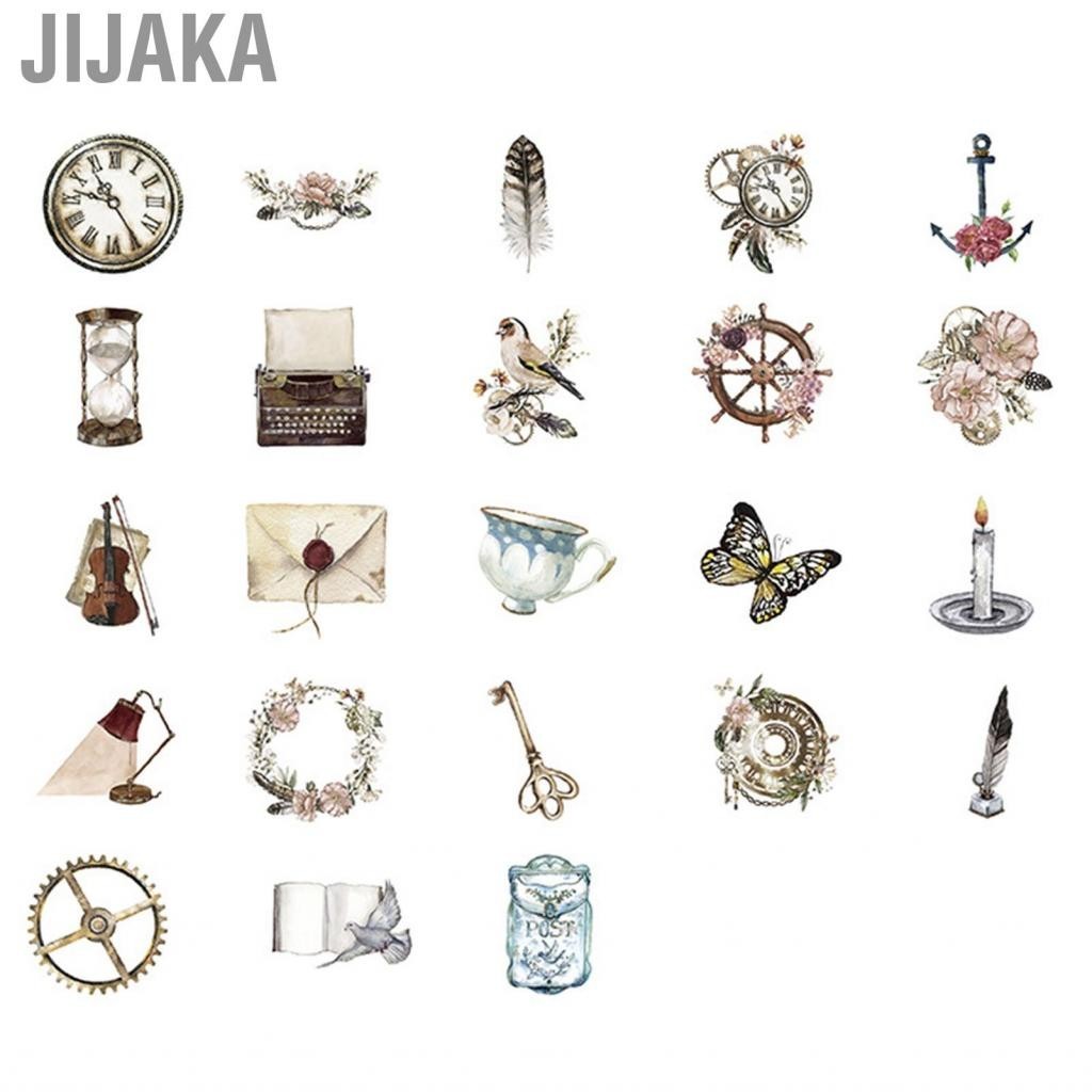 Jijaka Decor Stickers  Easy To Remove Vintage Tear Resistant Scrapbooking Sticker for Books