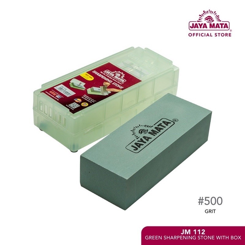 JAYA MATA 500 หินลับด้านเดียวสีเขียวกรวด 500 JM112 [Honing_Whetstone_มีด Sharpener_Batu Asah_Pengasa