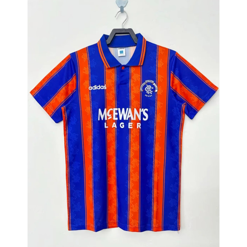 เสื้อกีฬาแขนสั้น ลายทีมชาติฟุตบอล Rangers Away 1994 คุณภาพสูง สไตล์วินเทจ ไซซ์ S-XXL