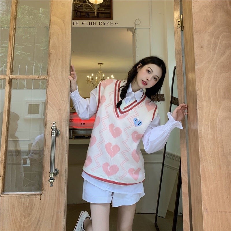 เสื้อแขนกุด MYGIRLSHOP.TH👑👑เสื้อกั๊กลวดลายสดใสน่าร๊ากกก🐻🐻888