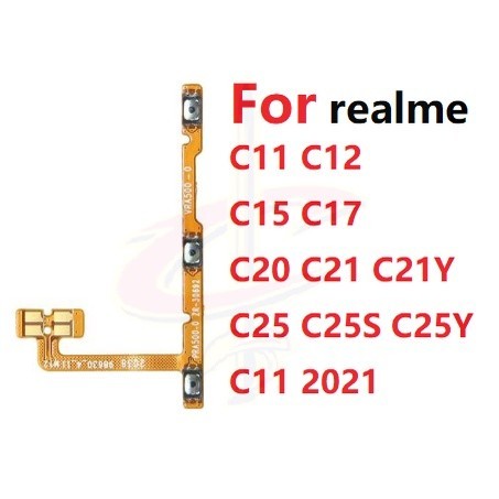 On off ปุ่มสวิทช์ flex สําหรับ Realme C12 C15 C17 C20 C21 C21Y C25 C25S C25Y C11 2021