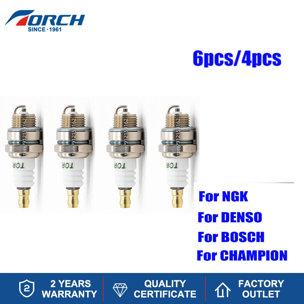 4-6PCS เครื่องยนต์ขนาดเล็ก Nut ประเภทหัวเทียน TORETCH L7RTC เปลี่ยนสําหรับ WSR6F BPM7A BPMR7A Denso 