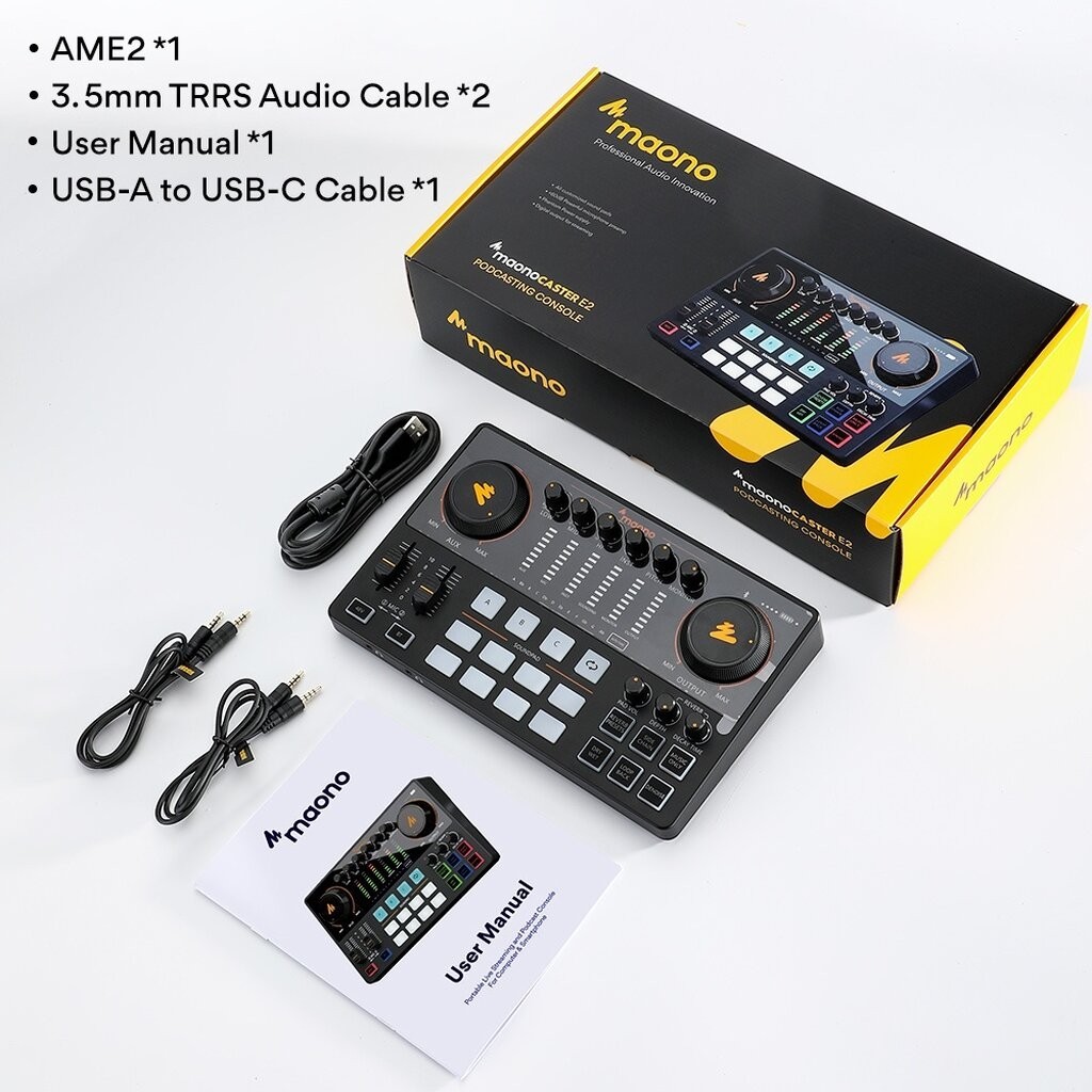 ส่งด่วน ศูนย์ไทย Maono AU-AME2 / Maono Maonocaster AU-AME2A Maonocaster Studio Audio Interface Mixer