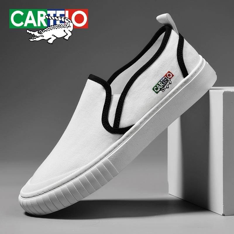 CARTELO Boat Shoes For Men Canvas Loafers Summer