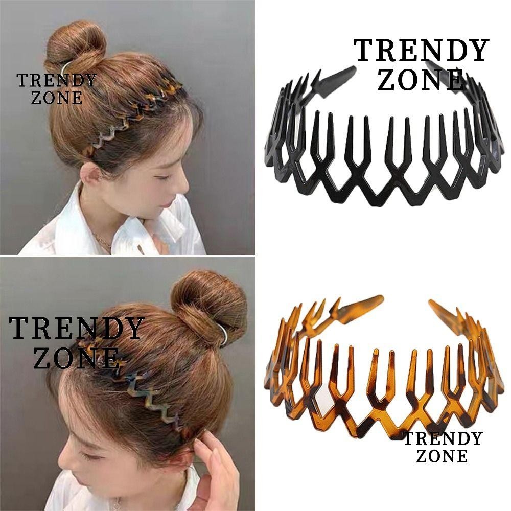 Trendyzone ที่คาดผมพลาสติก คุณภาพสูง 4 ชิ้น
