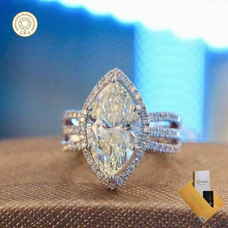 (พร้อมใบรับรอง Gra) Moissanite New Ring Wedding Anniversary