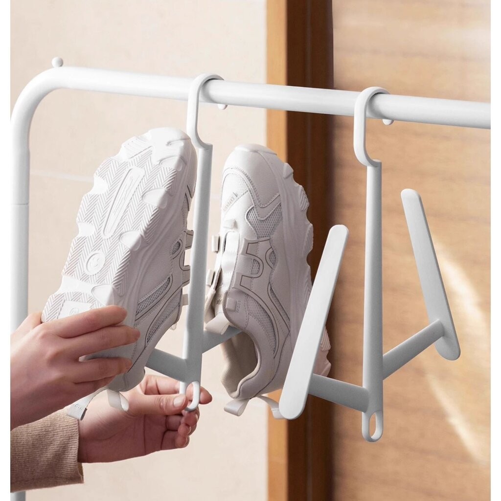 Omocha - (1 ชิ้น) Shoes hanger ที่แขวนตากรองเท้า ไม้แขวนรองเท้า
