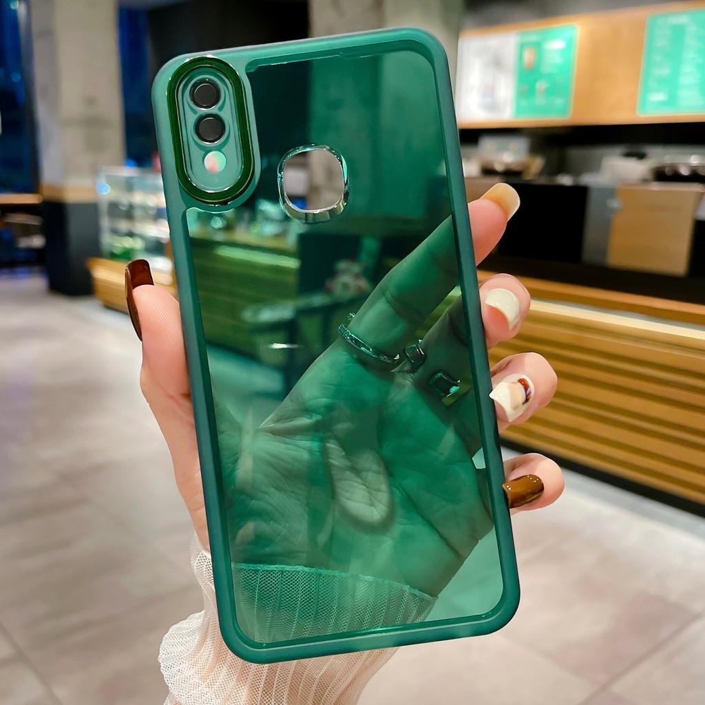 เคส Samsung A10S M10S A107 SM-A107F SM-A107M กล้องเลนส์ป้องกันฟิล์มไฟฟ้าโปร่งใสนุ่มเคสโทรศัพท์
