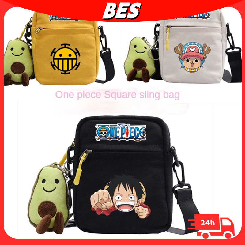 [พร้อมส่ง] กระเป๋าเป้สะพายหลัง กระเป๋าสะพายไหล่ ทรงสี่เหลี่ยม ขนาดเล็ก ลายการ์ตูนลูฟี่ วันพีช สําหรับผู้ชาย และผู้หญิง ขายส่ง