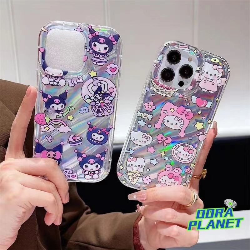 เคสโทรศัพท์มือถือ กันกระแทก ลาย Kuromi Kitty 3D หรูหรา สําหรับ IPhone 15 11 14 13 12 Pro XS Max X XR 7 8 Plus