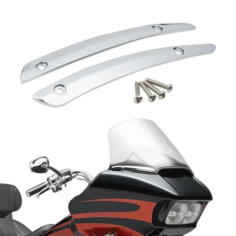 TM Motorcycle Chrome Split Windshield Side Trim For Harley Road Glide  Road Glide Special FLTRXS Ultra 2015-2022