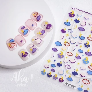 สติ๊กเกอร์ติดเล็บ ลายการ์ตูน แบบบาง มีกาวในตัวลอกแปะได้ค่ะ ลายดอกไม้ กันน้ำ มีมากกว่า 30 แบบ ลายน่ารัก สุดฮิต