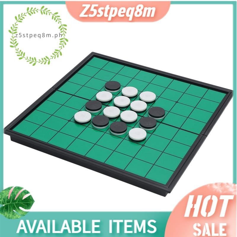 Z5stpeq8mMagneticแบบพกพาพับReveri Othello Boardหมากรุกมาตรฐานการศึกษาบ้านเด็กเกมครอบครัว