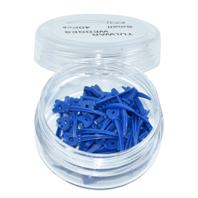 40 ชิ้น/กล่องทันตกรรม Wedge พลาสติก Tulwar Wedges ฟันทิ้ง Gap Sectional Matrix เติม Diastema พร้อมรูวัสดุทันตกรรม
