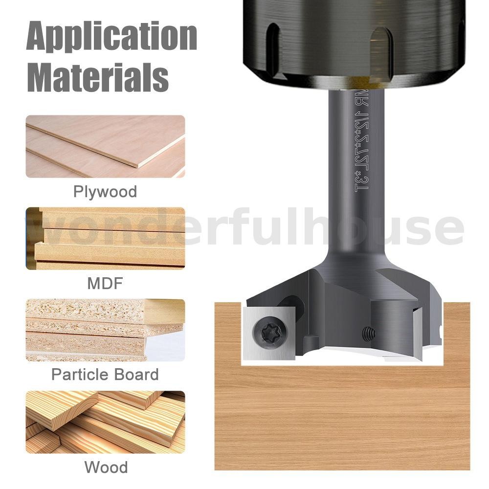 1/2 "Shank เปลี่ยน 3 ขลุ่ย T-Slot เครื่องตัดคาร์ไบด์ใบมีด HRC55 T-Slot Milling Router Bit Square Sha