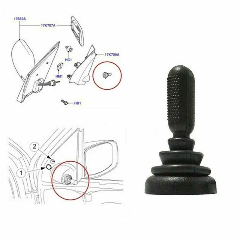 #in Stock # รถสีดําประตูปีกกระจกภายในปรับลูกบิดสําหรับ Ford MK6 Fiesta 2001-2006 อะไหล่รถยนต์