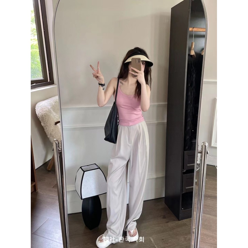 Evelynสายเดี่ยว มีฟองน้ำในตัว สีพื้น ผ้านุ่ม รูปที่ 4