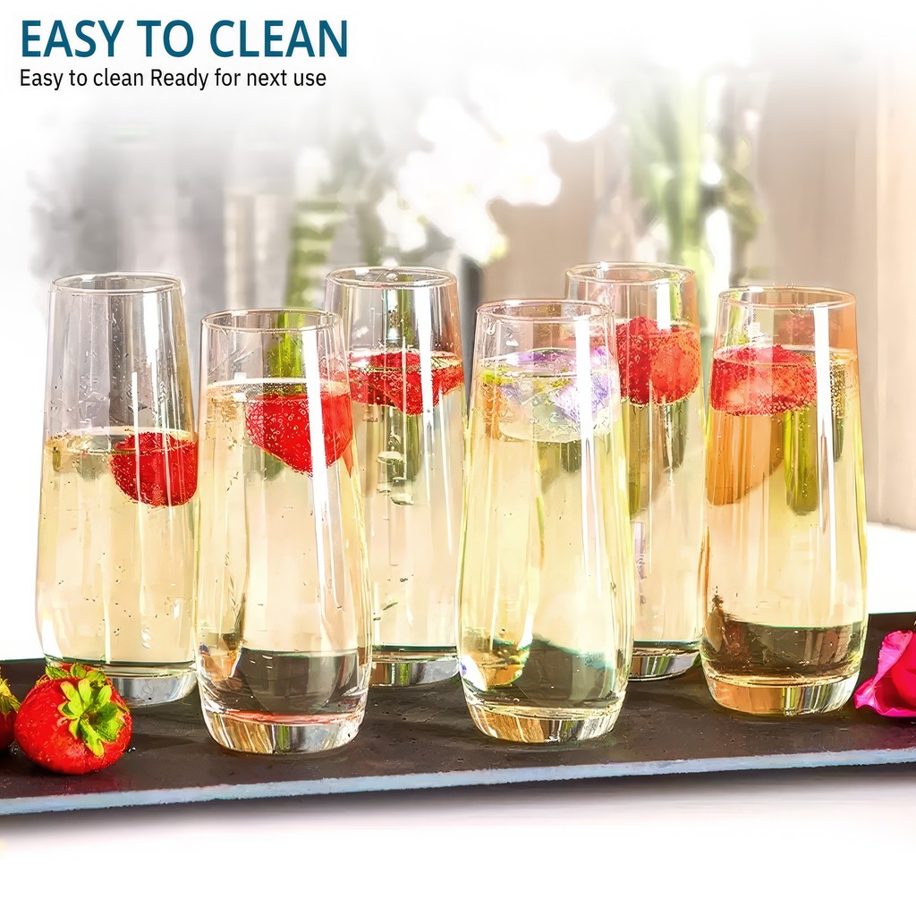 9Gadget - แก้ววิสกี้ แก้วแชมเปญ แก้วคริสตัล สำหรับเครื่องดื่ม เบียร์ วิสกี้ ไวน์ ค็อกเทล - Stemless Champagne Glasses - รูปที่ 4