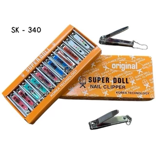 (ยกกล่อง 12 อัน) กรรไกรตัดเล็บ Super doll กล่องส้ม