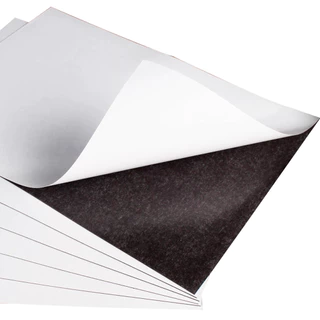 แผ่นแม่เหล็ก กาว2หน้า ติดตู้เย็น ขนาด A4 (297x210mm) หนา 0.5/1.0 มิลลิเมตร คุณภาพอันดับ 1 แผ่นแม่เหล็กยาง