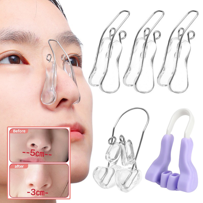 คลิปยกจมูกซิลิโคนอ่อนนุ่ม – สะพานจมูกไร้ความเจ็บปวด Orthotics Shaper – เครื่องมือเสริมความงามจมูก