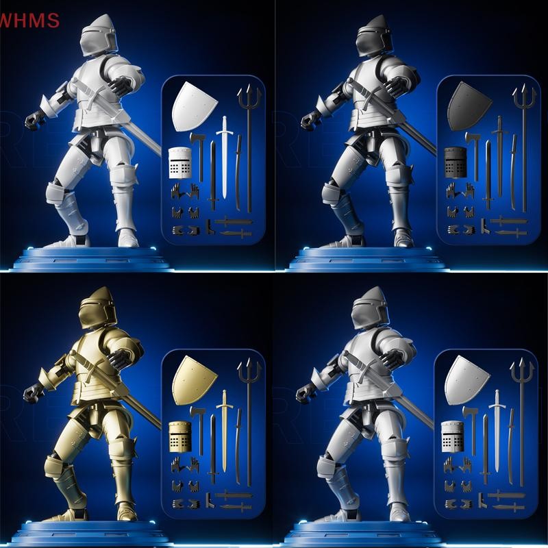 (WHMS) Knight VS Skeleton Joint Man Dummy Action Figure ประกอบสําหรับของขวัญเด็ก