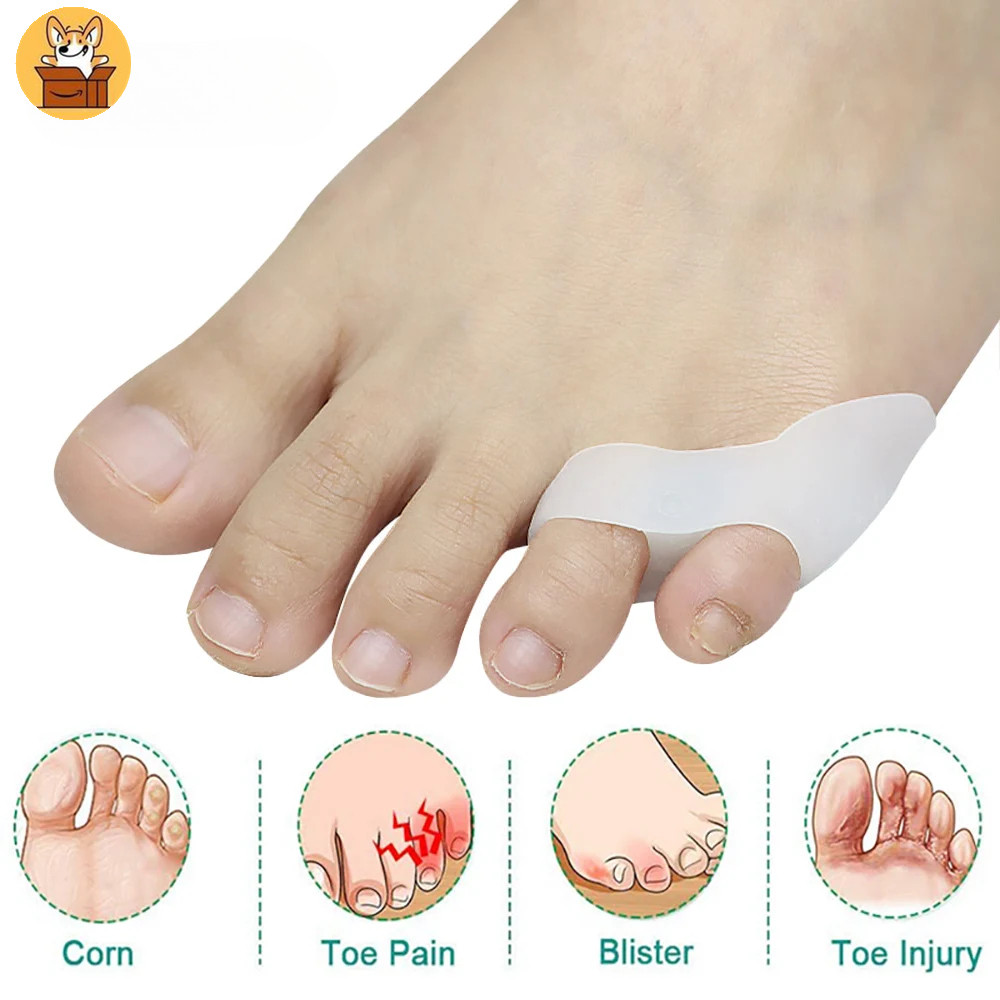 Am-azLittle Toe Corrector Spacer – การออกแบบเจล 2 ชิ้น, บรรเทาอาการปวดจากตุ่ม, แคลลัสและข้าวโพด