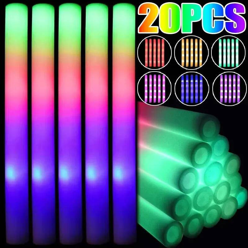5/10/20 ชิ้น LED Glow Sticks / Luminous โฟมกระพริบโคมไฟ / Night Cheer Tube Sticks / งานแต่งงานตกแต่ง