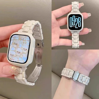 เคสซิลิโคนอ่อนนุ่มน่ารัก + สายเรซิ่นบางสําหรับ Xiaomi Redmi Watch 5 Active สร้อยข้อมือสาย Redmi Watch 5 Lite เปลี่ยนสายนาฬิกา