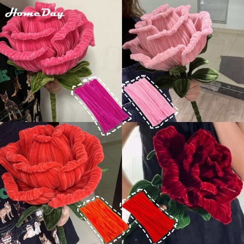 แท่งดอกกุหลาบ ขนาดใหญ่ สีแดง แฮนด์เมด DIY ของเล่น ของขวัญวันวาเลนไทน์ สําหรับเด็กผู้หญิง