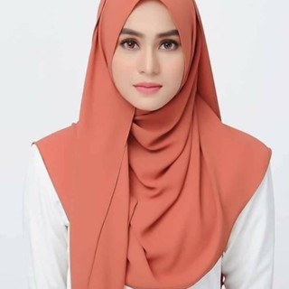 ผ้าคลุมชีฟองสวม2หน้า สวมง่ายไม่ต้องง้อเข็มกลัด