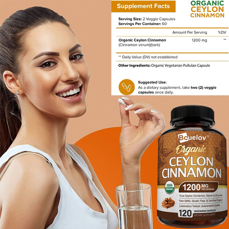 Bcuelov Ceylon Cinnamon, 1200 มก. ต่อหนึ่งแคปซูล, 120 แคปซูล - การสนับสนุนน้ําตาลในเลือด, การสนับสนุนข้อต่อ - รูปที่ 4