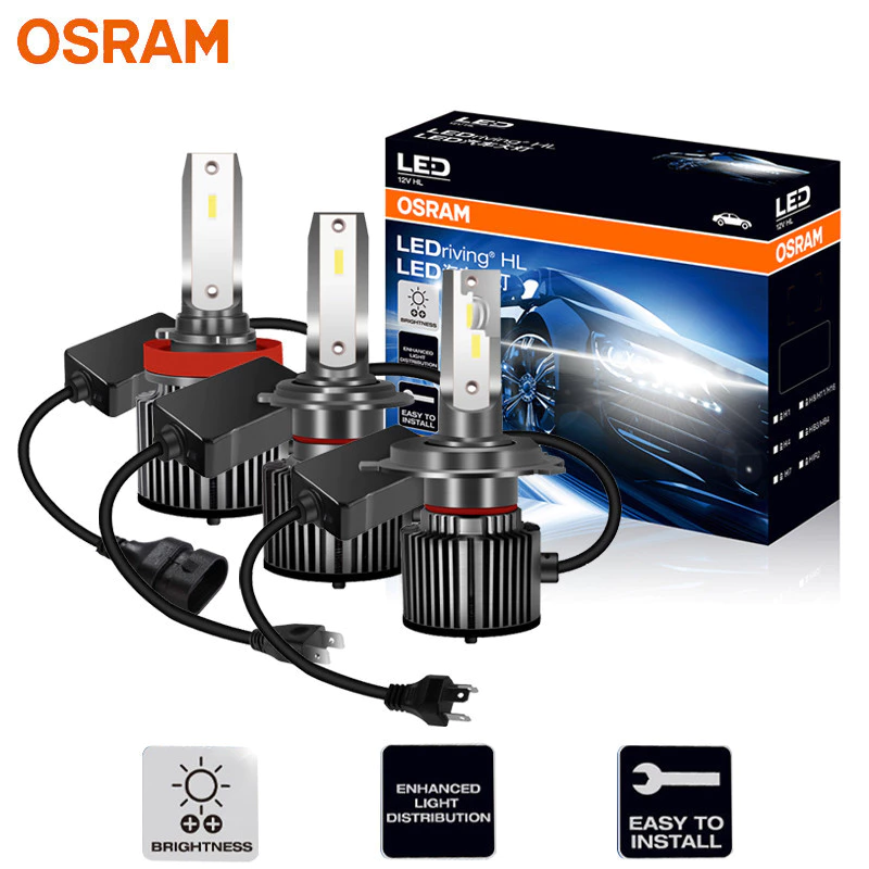 OSRAM LED H4 H7 H11 HIR2 HB3 LEDriving CF Series ไฟหน้ารถ 50W 4000LM Bright H1 H8 H16 9005 9006 HB4 6000K โคมไฟ LED สีขาว