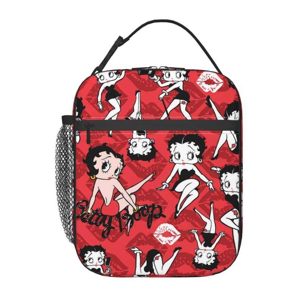 Betty Boop กระเป๋าเก็บกล่องอาหารกลางวัน มีฉนวนกันความร้อน สําหรับเด็กผู้ชาย และเด็กผู้หญิง