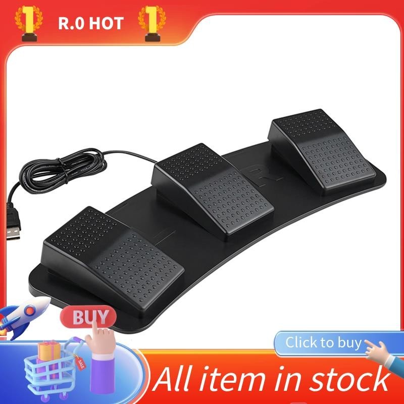 USB Triple Foot Switcher Controller Key คีย์บอร์ดที่กําหนดเอง Gaming มัลติมีเดีย Action Pedal สําหรั