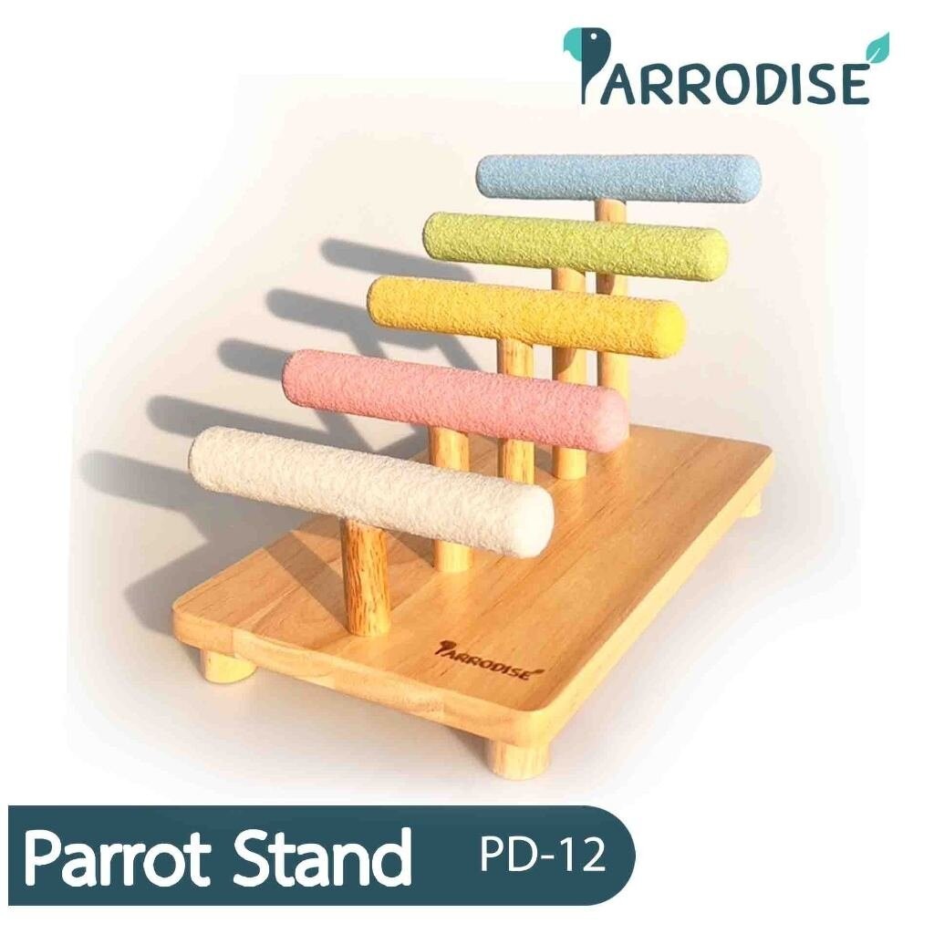 Parrodise PD-12 คอนยืนขั้นบันได 5 ชั้น คอนลับเล็บนกแก้ว