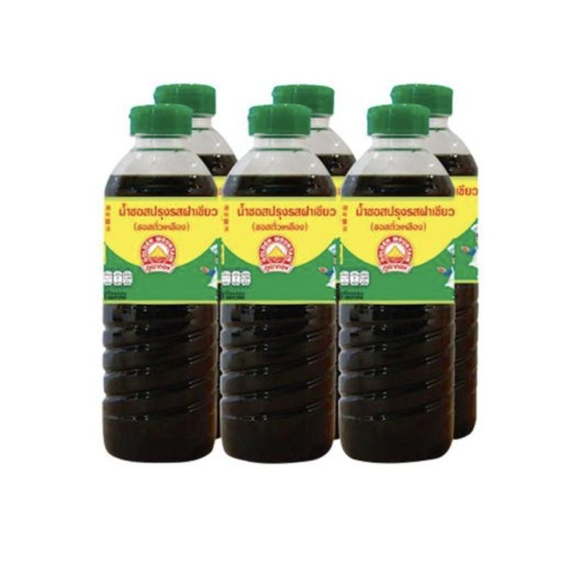 ภูเขาทอง ซอสฝาเขียว 500 มล. x 6 ขวด เป็นธรรมชาติ แพ็ค6ขวด