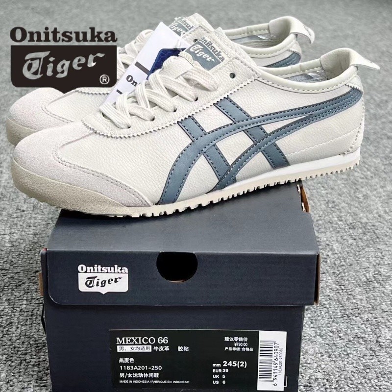 onitsuka tiger New TΙgerShoesˉMEˉXICO 66 Lace-up Sneakers Genuine Leather Youth Casual Soft Sole Shoes 66 Men And Wome