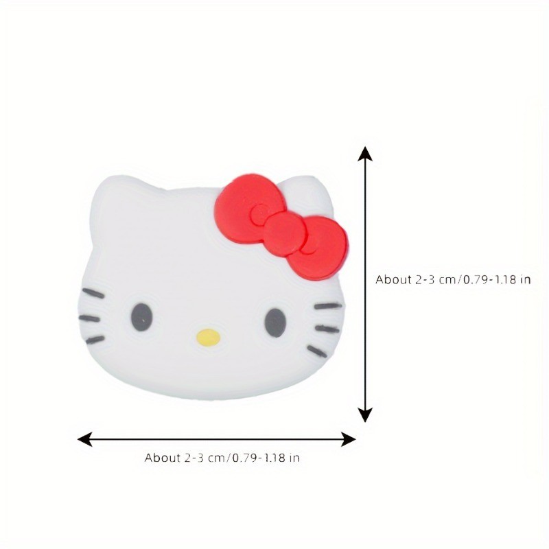 4 ชิ้น / เซต Sanrio Hellokitty น่ารัก สตรอเบอร์รี่ ซิลิโคน อะนาล็อก ฝาครอบนิ้วหัวแม่มือ สําหรับ Nintendo Switch & Switch OLED / Lite NS JoyCon จอยสติ๊ก ฝาครอบป้องกัน