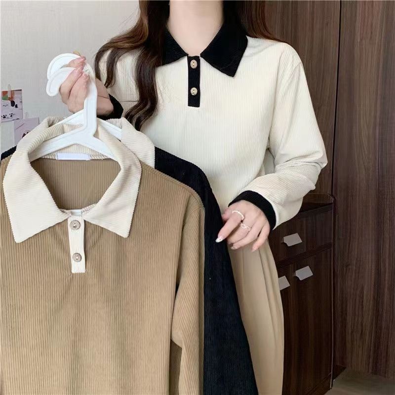 บน ใหม่ ~ ~มาใหม่ฤดูหนาวบางคอแขนยาวเสื้อยืดผู้หญิงดูผอมนักเรียนด้านบนแฟชั่น