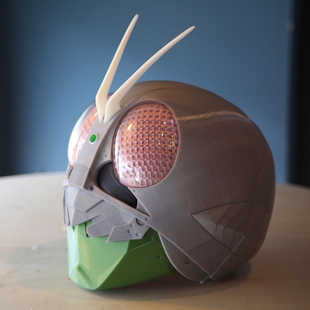หน้ากากคอสเพลย์ Kamen Rider: No. 1 - หมวกกันน็อคเรืองแสง พิมพ์ลาย 3D สําหรับโชว์การ์ตูน