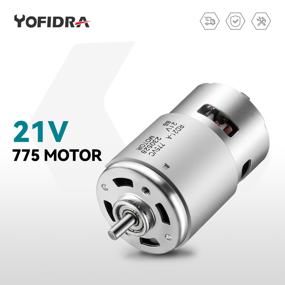 Yofidra775 มอเตอร์แปรงถ่าน 21V 15000-20000RPM สําหรับประแจสว่านไฟฟ้า เครื่องดูดฝุ่น
