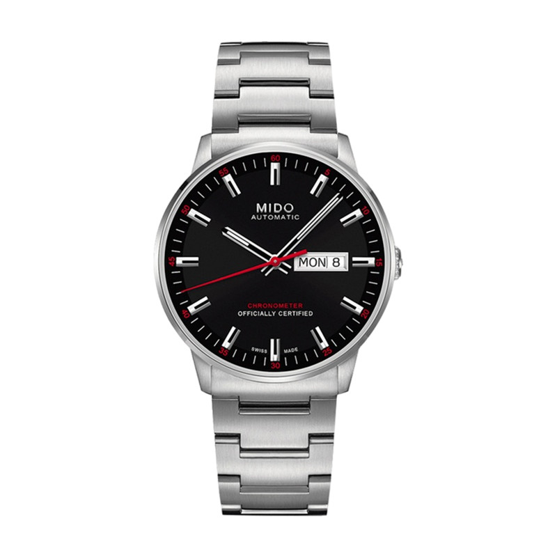 Mido/commander Series นาฬิกาข้อมือ สายเหล็ก สีดํา สําหรับผู้ชาย M021.431.11.051.00